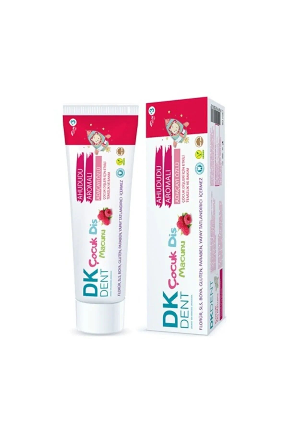 Dk Dent Vegan Pırıl Çocuk Diş Macunu Ahududu Florürsüz 50ml