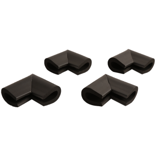 8 Adet Siyah Renk Ev Çocuk Bebek Koruma Kauçuk Masa, Sehpa Köşe Koruyucu ( 3M Marka Bant Hediyeli )