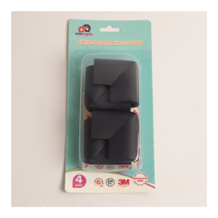 8 Adet Siyah Renk Ev Çocuk Bebek Koruma Kauçuk Masa, Sehpa Köşe Koruyucu ( 3M Marka Bant Hediyeli )