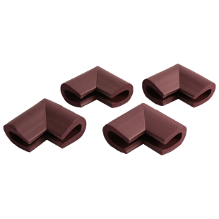 8 Adet Mürdüm - Kahverengi Renk Ev Çocuk Bebek Koruma Kauçuk Masa, Sehpa Köşe Koruyucu ( 3M Marka Bant Hediyeli )