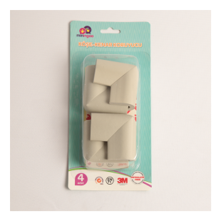 8 Adet Gri Renk Ev Çocuk Bebek Koruma Kauçuk Masa, Sehpa Köşe Koruyucu ( 3M Marka Bant Hediyeli )