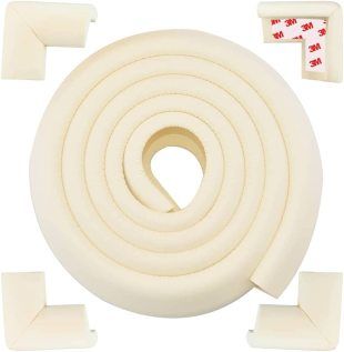 10'lu Köşe Koruyucu Yastık ve 10 Metre Koruyucu Sarmal Şerit Koruma Çocuk Bebek Güvenlik Emniyet Set