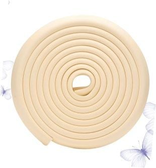 Krem Renk Kalın Kauçuk Kenar Koruma  2 Mt Bebek Çocuk Masa Sehpa Kenar ve  Darbe Koruma Güvenlik