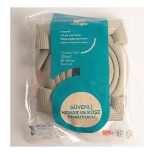 3M Marka Bant Hediyeli 2 Metre + 4 Adet Köşe Koruyuculu Esnek ve Yumuşak Kauçuk Gri Kenar Koruyucu