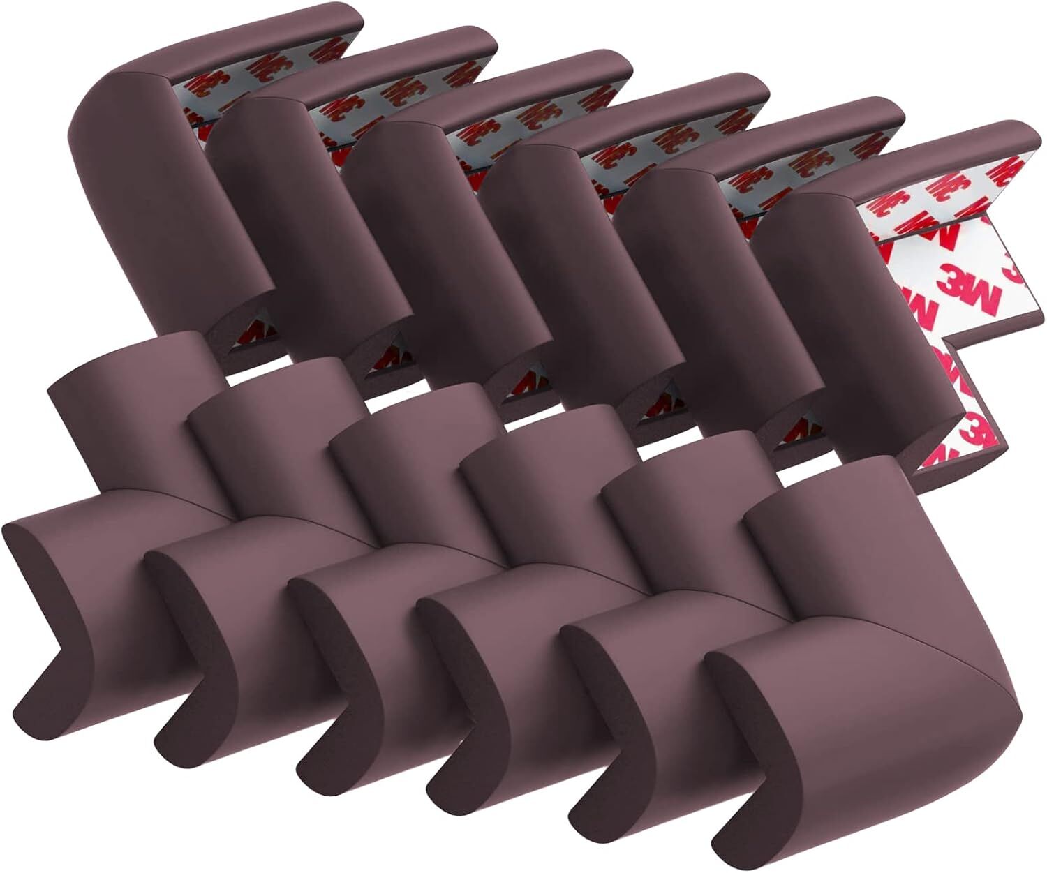 4’lü Mürdüm Kauçuk Köşe Koruyucu Yastık – Bebek ve Çocuk İçin Masa & Sehpa Güvenlik Seti