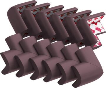 4’lü Mürdüm Kauçuk Köşe Koruyucu Yastık – Bebek ve Çocuk İçin Masa & Sehpa Güvenlik Seti