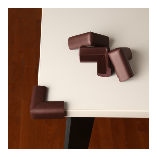 4’lü Mürdüm Kauçuk Köşe Koruyucu Yastık – Bebek ve Çocuk İçin Masa & Sehpa Güvenlik Seti