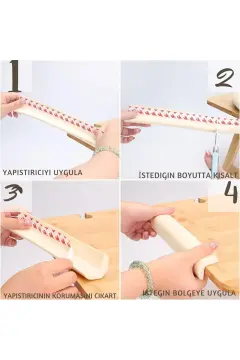 A Kalite 4,6 m + 4’lü Esnek Kauçuk Köşe ve Kenar Koruyucu – 3M Bantlı Darbe Emici Set