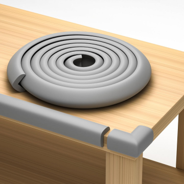 A Kalite 4,6 m + 4’lü Esnek Kauçuk Köşe ve Kenar Koruyucu – 3M Bantlı Darbe Emici Set