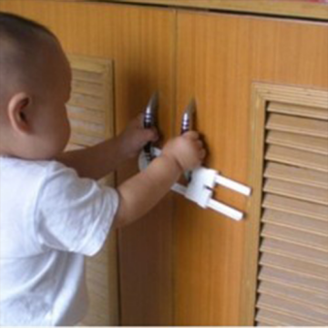 U Şekli Ayarlanabilir Sürgülü Dolap İçin Raylı Dolap Kilidi Çocuk Bebek Güvenliği Emniyet Kilidi