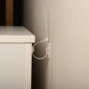 2’li Bebek & Çocuk Mobilya Sabitleyici – Dolap ve Sehpa Devrilme Önleyici Kayış Seti (ABS + Naylon + Çelik)