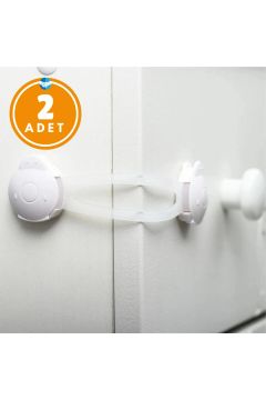 2 Adet İz bırakmaz 3M Bantlı Çift Kapaklı Dolap Kilit Bebek Koruyucu ve Kilit Bebek Güvenlik