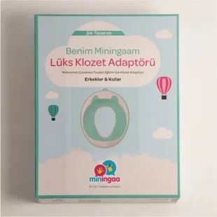 Saf Termoplastik Portatif, Ergonomik Çocuk Bebek Klozet Adaptörü, Taşınabilir Lüks Lazımlık Yeşil