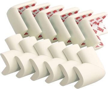 4’lü Gri Kauçuk Köşe Koruyucu Yastık – Bebek ve Çocuk İçin Masa & Sehpa Güvenlik Seti