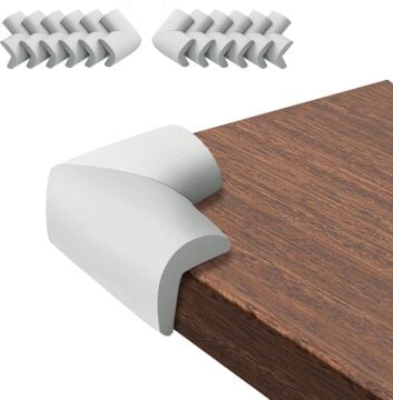 4’lü Gri Kauçuk Köşe Koruyucu Yastık – Bebek ve Çocuk İçin Masa & Sehpa Güvenlik Seti