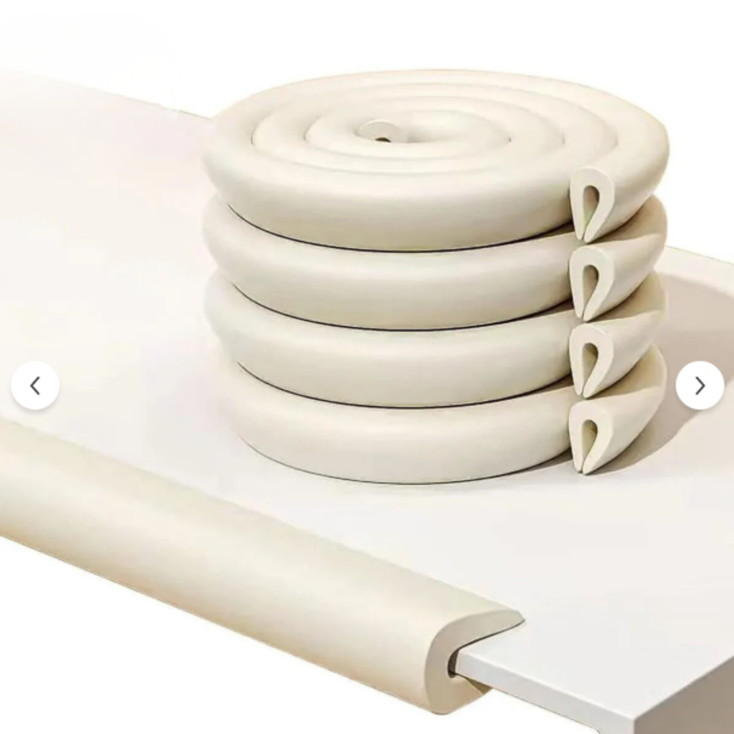 Gri Renk Kalın Kauçuk Kenar Koruyucu 2 m – Bebek & Çocuk Güvenliği için Masa/Sehpa Kenar Darbe Koruma Şeridi