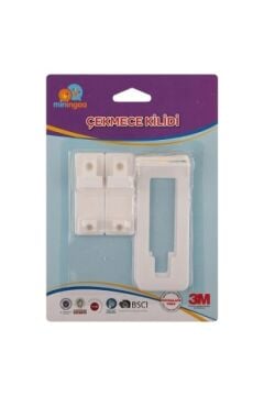 2'Li Gizli Çekmece Kilidi İç Için – Yapışkanlı Çocuk Güvenlik Kilidi