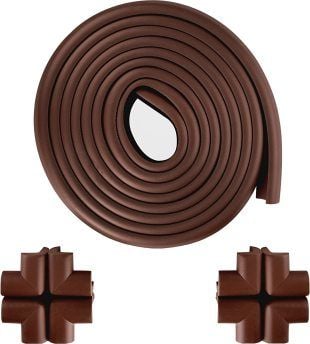 A Kalite 2 m + 4’lü Esnek Kauçuk Köşe ve Kenar Koruyucu – 3M Bantlı Darbe Emici Set