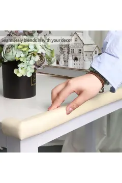 3M Bantlı 2 m + 4’lü Krem Kauçuk Kenar Koruyucu Seti – Esnek & Yumuşak Güvenlik Şeridi