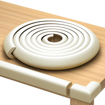 3M Bantlı 2 m + 4’lü Krem Kauçuk Kenar Koruyucu Seti – Esnek & Yumuşak Güvenlik Şeridi