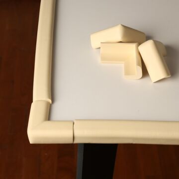 3M Bantlı 2 m + 4’lü Krem Kauçuk Kenar Koruyucu Seti – Esnek & Yumuşak Güvenlik Şeridi