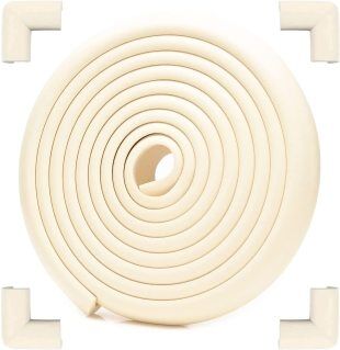 3M Bantlı 2 m + 4’lü Krem Kauçuk Kenar Koruyucu Seti – Esnek & Yumuşak Güvenlik Şeridi