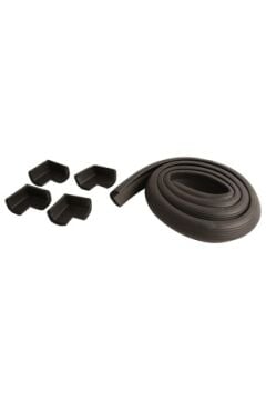 3M Bantlı 2 m + 4’lü Siyah Kauçuk Kenar Koruyucu Seti – Esnek & Yumuşak Güvenlik Şeridi