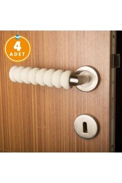 4 Adet Montajsız Yumuşak Kapı Kolu Darbe Engelleyici Koruyucu Bebek Ve Çocuk Güvenlik Seti
