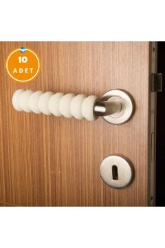 10 Adet Montajsız Yumuşak Kapı Kolu Engelleyici Koruyucu Engelleme Bebek Ve Çocuk Güvenlik Seti