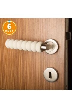 6 Adet Montajsız Yumuşak Kapı Kolu Engelleyici Koruyucu Darbe Engelleme Bebek Ve Çocuk Güvenlik Seti