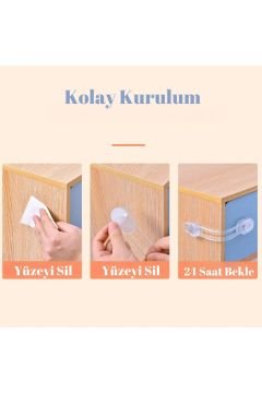 8 Adet Iz Bırakmaz Bebek Güvenlik Dolap Çekmece Kilit Bebek Emniyet Kilidi Çok Amaçlı Kilit Bebek