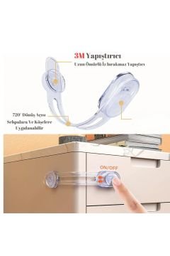 8 Adet Iz Bırakmaz Bebek Güvenlik Dolap Çekmece Kilit Bebek Emniyet Kilidi Çok Amaçlı Kilit Bebek