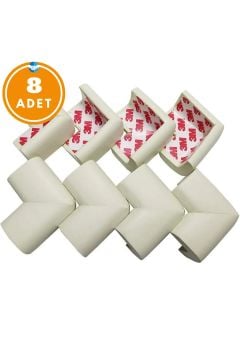 Masa ve Sehpa İçin 8 Adet Köşe Koruyucu – Toksik İçermez, Yumuşak Kauçuk Bebek Çocuk Güvenlik Köşe Koruma