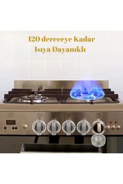 2’li İz Bırakmaz Gaz Düğmesi Kilidi – Montajsız Bebek Güvenlik Kapağı